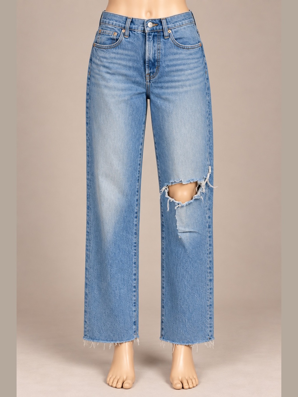 Madewell The Perfect Vintage Jean 24P Light Wash Distressed